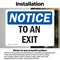 Signmission Exit Sign, Vinyl Decal, 7 in W, 5 in H, To An Exit OS-2PACK-NS-D-57-L-18679 - alternate 3